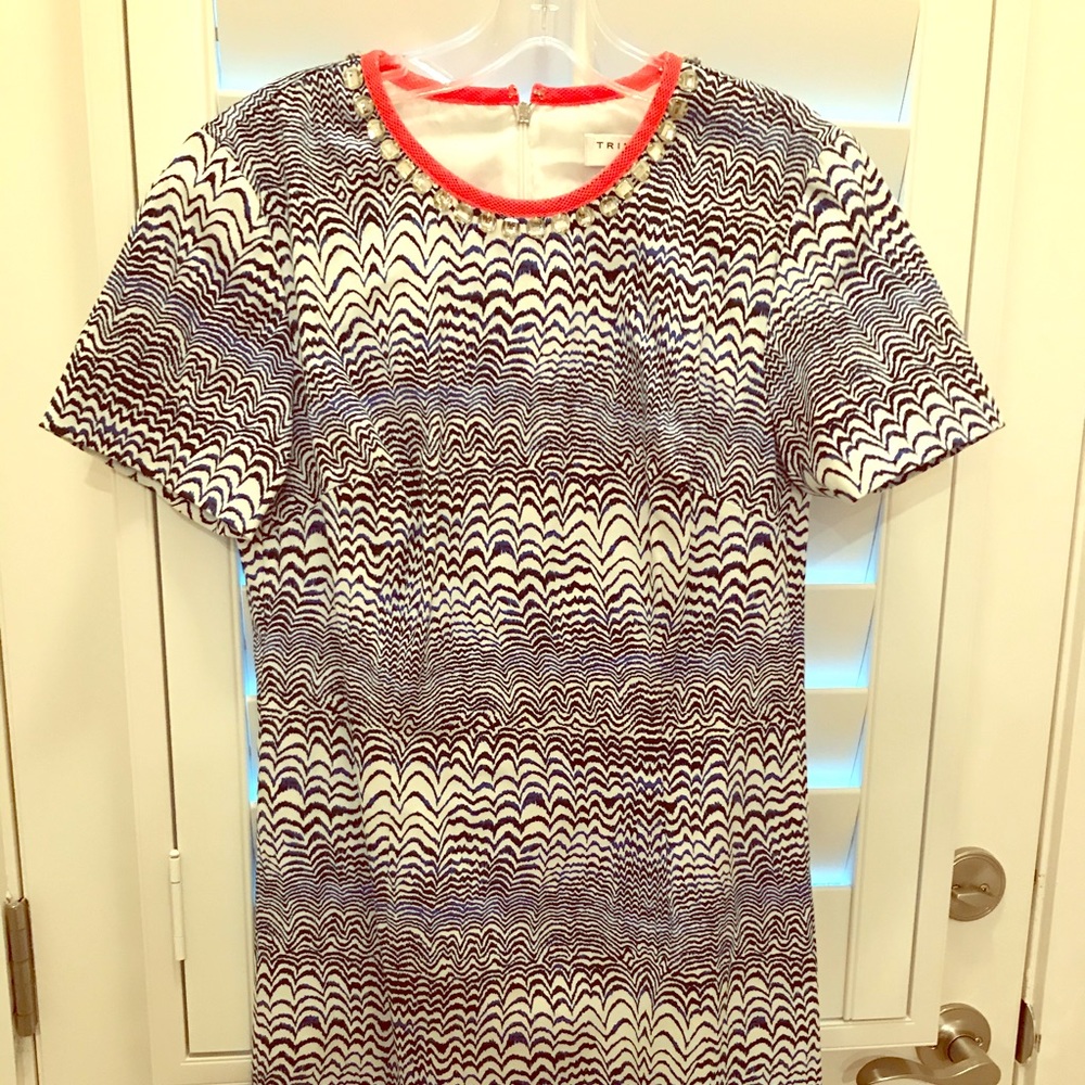 Trina Turk Blue and White short dress, size 6